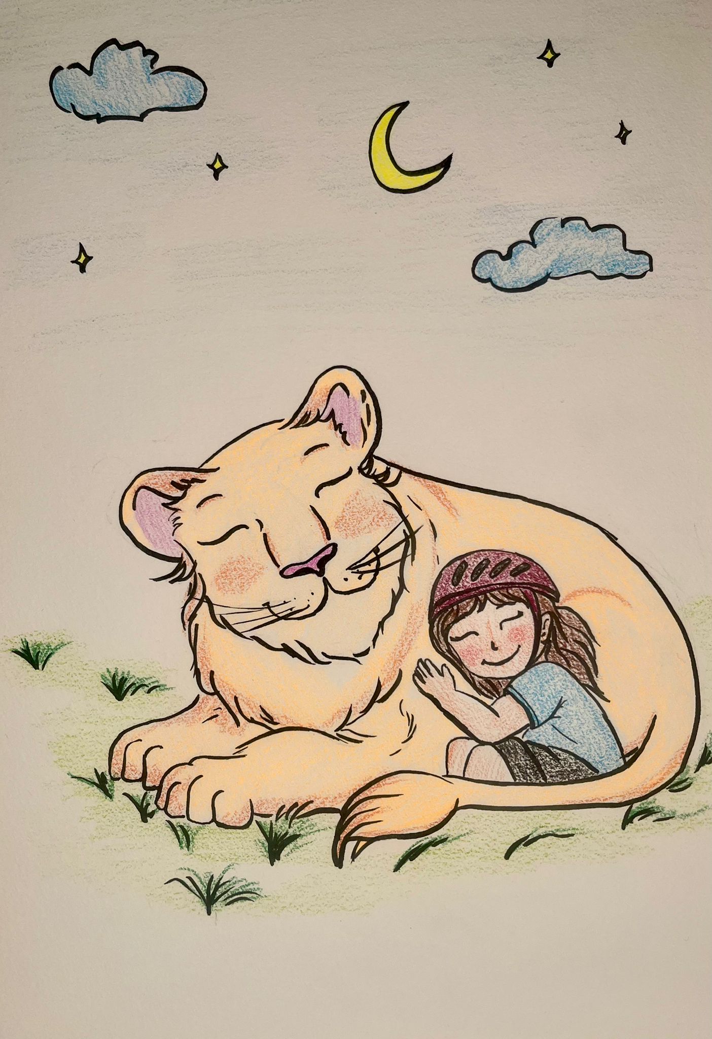 Mia és az oroszlán illusztráció